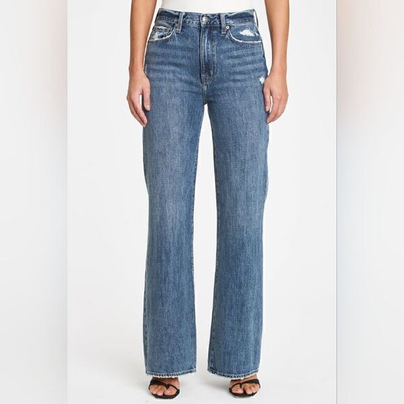 Pistola Stevie High Rise Relaxed Flare Leg Denim Jeans In Eternal NWT - Picture 1 of 6